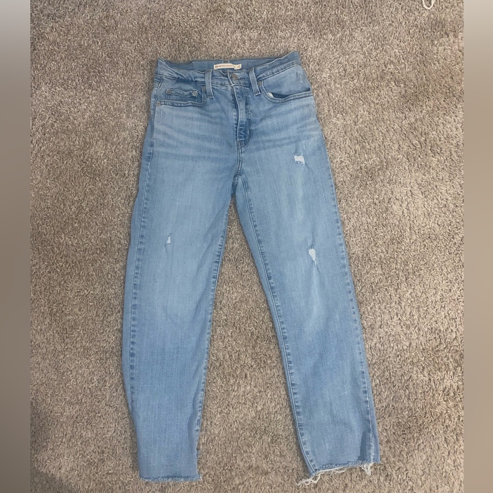 724 high rise straight crop size 27”